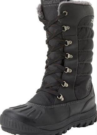 Высокие кожаные зимние ботинки timberland waterproof, р. 38.5 (8m), стелька 24,5 см