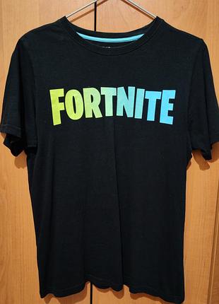 Футболка для підлітків fortnite чорна з принтом 13-14 років