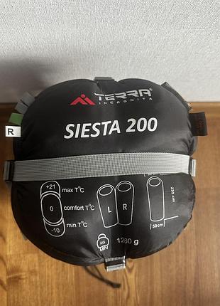 Спальний мішок terra incognita siesta 200, правий (r), 1260 г, до 0°c