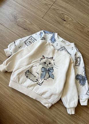 Пак двох утеплених кофтинок толстовок для дівчинки h&m