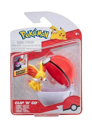 Ігровий набір pokemon w14 - фенекін в покеболі (ігрова фігурка, покебол)