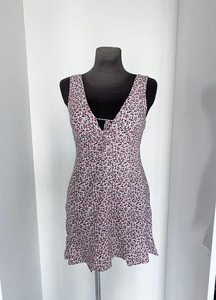 Сукня zara xs-s льон віскоза