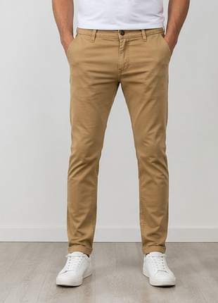 Чоловічі чиноси angelo litrico c&a slim fit бежеві 50 l