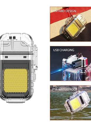 Електронна запальничка usb з led-ліхтарем 2 в 1