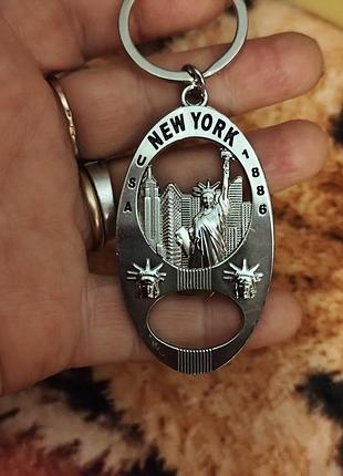 Открывалка брелок на ключи сувенир статуя свободы usa сша америка нью-йорк new york металл