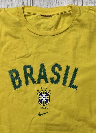 Вінтажна футбольна футболка vintage 90s 00s nike brasil cbf #6 roberto carlos