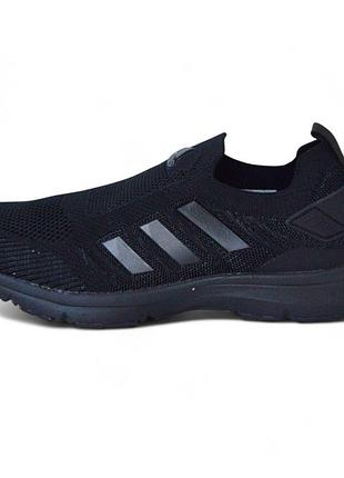 Adidas black мокасини