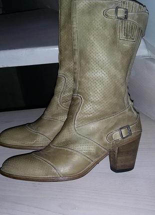 Belstaff distressed roadmaster boots shoes leather sole- суперові шкіряні чоботи р.- 41-27,3 см