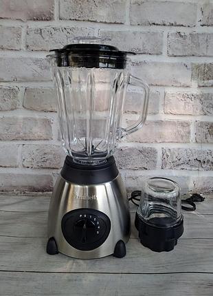 Блендер стаціонарний luma bella lb-53023 2в1 1.5 л 1500 вт сталевий