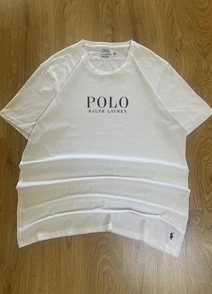 Футболка polo ralph lauren original white logo xl