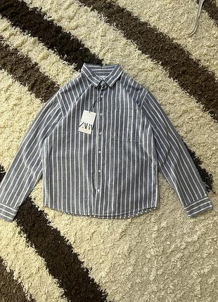Сорочка zara kids 152 (11–12 років) у смужку | нова з біркою