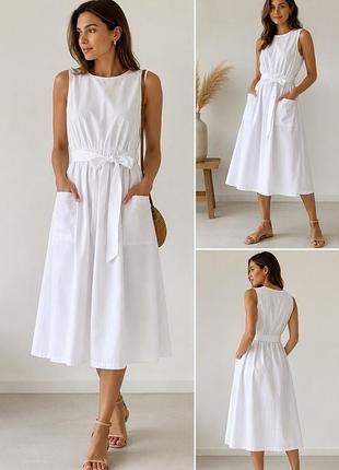 Нова біла бавовняна сукня equilibri 100% cotton міді s/m