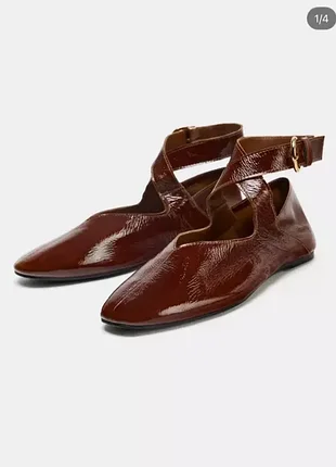Балетки шкіряні zara