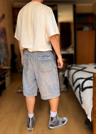 Чоловічі шорти zara corduroy wide fit w32 сірі вельветові