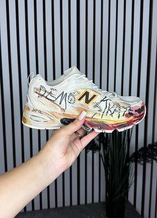New balance 530 custom beige red