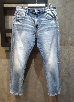 Чоловічі джинси прямі smog denim 34/32 tapered