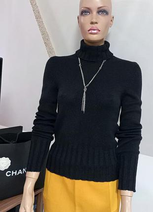 Brunello cucinelli! оригинал! черный кашемировый свечер с высокой горловиной гольф