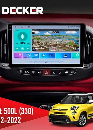 Штатна магнітола fiat 500l (330) 2012-2022 decker d10-009 4x64, dsp, 4g, 2k