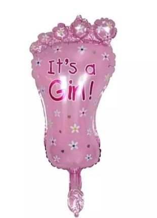 Фольгована фігура ніжка it's a girl