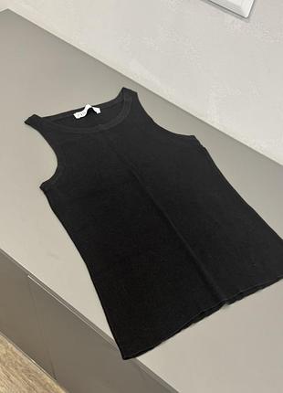 Zara чорна майка топ