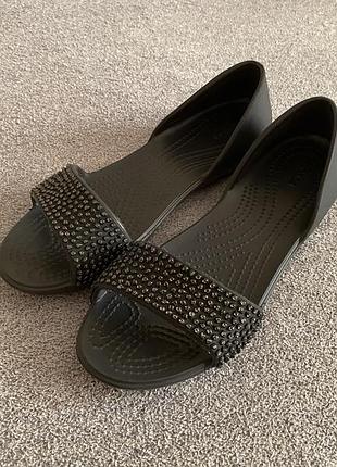 Crocs lina embellished d'orsay босоножки тапки шлепки балетки кроксы 24см 37-38