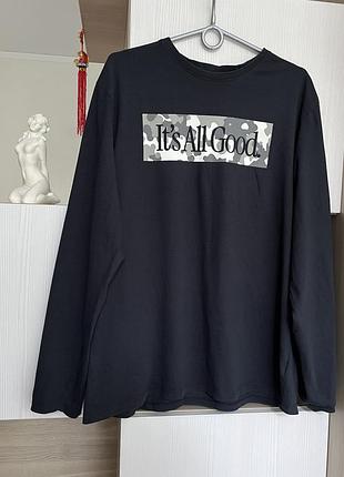 Чоловічий лонгслів з написом l/xl