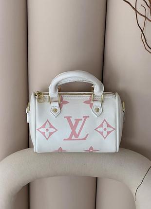 Сумка louis vuitton nano speedy mini белый монограмм