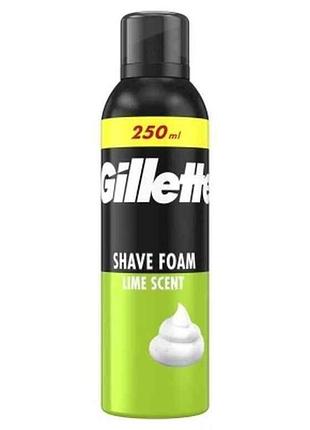 Пена для бритья 250мл classic лайм для мужчин тм gillette