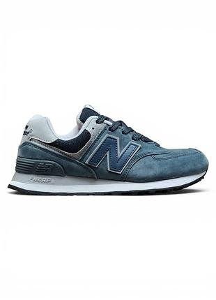 Женские синие кроссовки new balance 574 blue х нью беланс 41
