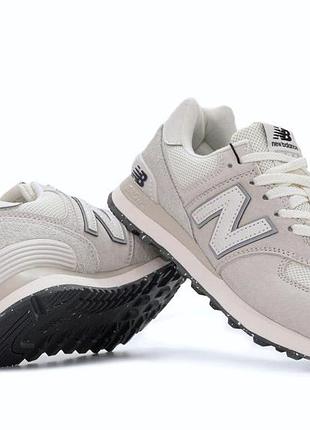 Женские бежевые кроссовки new balance 574 beige х нью беланс 39