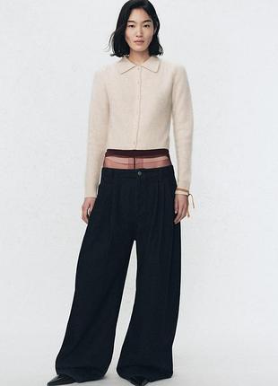 Кофта-поло из шерсти soshiotsuki x zara