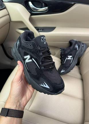 Черные кроссовки унисекс new balance 725 black white winter termo x нью беланс 43