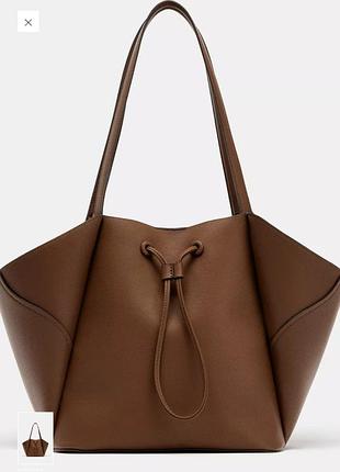 Стильная вместительная сумка zara