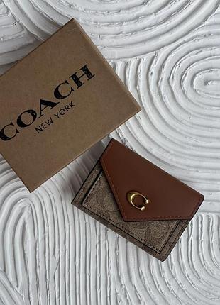 Гаманець coach маленький коричневий