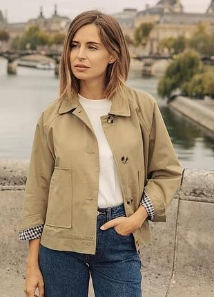 Укорочений вкорочений тренч куртка жакет піджак плащ zara s m 42-44розмір