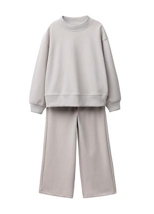 Костюм світшот штани wide zara 9-10(140) 12-13(156)