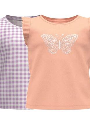 Футболка набор 2 шт. для девочки lupilu lidl 405717-3 110-116 см (4-6 years) комбинированный