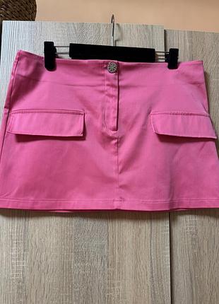 Рожева мініспідниця zara