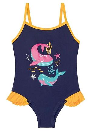 Купальник слитный с рюшами для девочки lupilu lycra® 348073 098-104 см (2-4 years) темно-синий