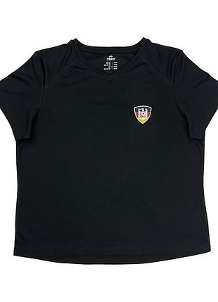 Спортивная футболка германия / deutschland для женщины crivit dope dyed 463511 s черный