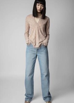 🔥🔥 кашеміровий пуловер zadig & voltaire riviera strass cashmere sweater (оригінал)