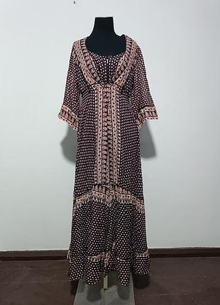 Винтажное коллекционное макси-платье ayesha davar в стиле boho-chic / premium vintage, 38/s-m