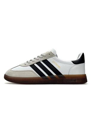 Кроссовки женские adidas spezial white black beige
