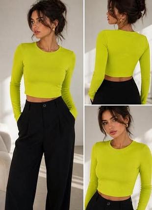 Лонгслив укороченный zara, размер l.