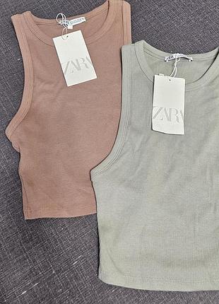 Zara майка s коричневий колір