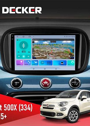 Штатна магнітола fiat 500x (334) 2015 decker d9-009 4x64, dsp, 4g, 2k