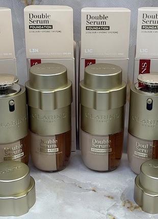 Тональный крем clarins double serum в наявності відтінки  l1c l3n