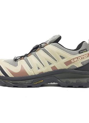 Salomon xa forces gore-tex бежевые с коричневым