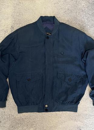 Paul & shark бомбер 100% шовк made in italy вінтажна куртка silk