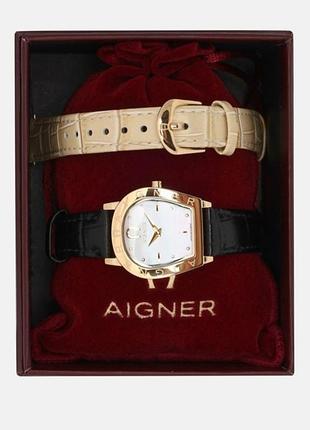 Женские премиальные времена часы aigner -aosta - 2 кожаных ремешка - original